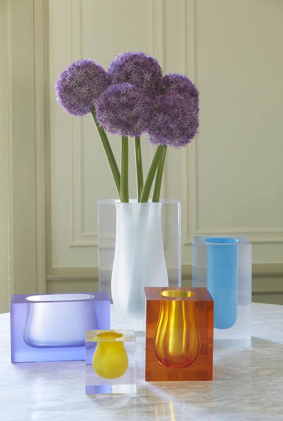 JONATHAN ADLER BEL AIR 透明な花瓶 パープル Vase Bel Air Gorge