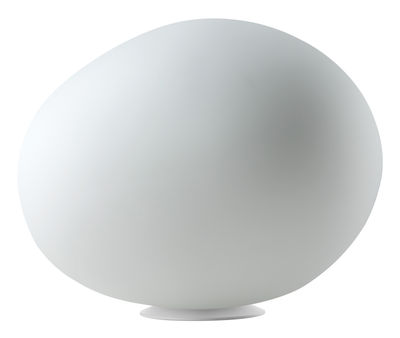 Luminaire - Lampes de table - Lampe de table Poly Gregg Grande / Plastique - L 59 cm - Foscarini - Blanc - Large / L 59 cm - Acier laqué, Polyéthylène