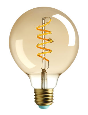 Luminaire - Ampoules et accessoires - Ampoule LED filaments E27 Whirly Wyatt / 4W (15W) - 140 Lumen - Plumen - Doré / 140 Lumen - Verre