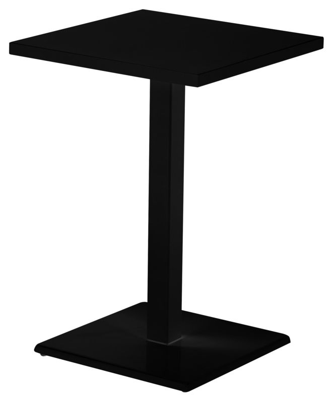 Furniture - High Tables - Round High table metal black - Emu - Black - Steel
