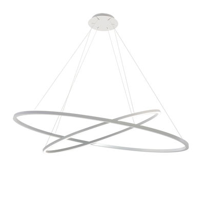 Illuminazione - Lampadari - Sospensione Ellisse Double LED - / Ø 135 cm di Nemo - Bianco - alluminio estruso