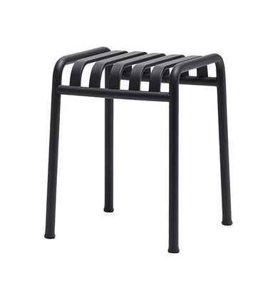 Furniture - Stools - Palissade Stool - H 45 cm  - R & E Bouroullec by Hay - Anthracite - Electro galvanized steel, Peinture époxy