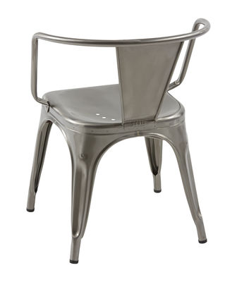 Armchair Ac16 By Tolix Silver Metal Made In Design Uk