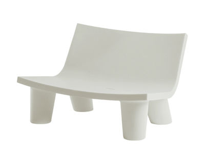 Outdoor - Gartensofas - Low Lita Love Sofa 2 Sitzer - Slide - Weiß - recycelbares Polyethen