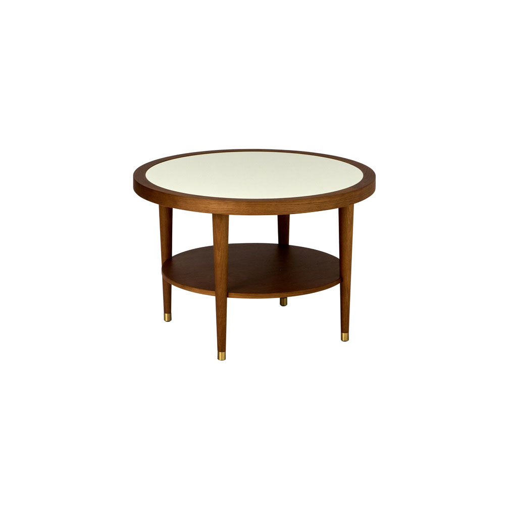 Puzzle Coffee table wood white O 60 x H 40 cm SARAH LAVOINE