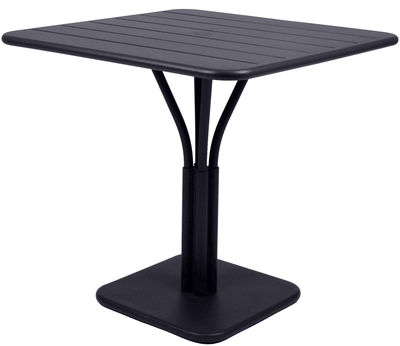 Outdoor - Garden Tables - Luxembourg Square table - 80 x 80 cm by Fermob - Anthracite - Lacquered aluminium