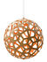 Suspension Coral / Ø 40 cm - Bicolore orange & bambou - David Trubridge