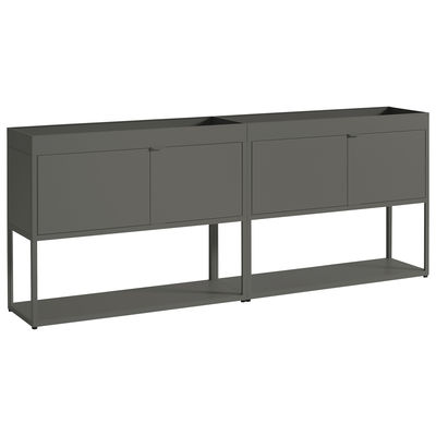 Furniture - Dressers & Storage Units - New Order Dresser - / Metal - L 200 cm x H 79.5 cm by Hay - Khaki green - Aluminium