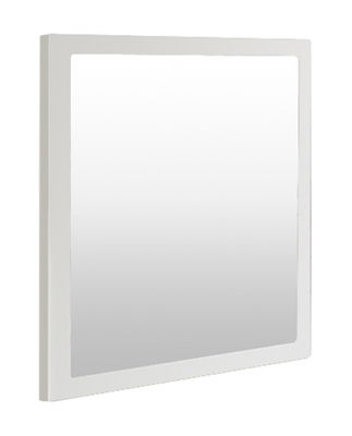 Mobilier - Miroirs - Miroir mural Little Frame / 60 x 60 cm - Zeus - Blanc demi-opaque - Tôle d’acier naturelle