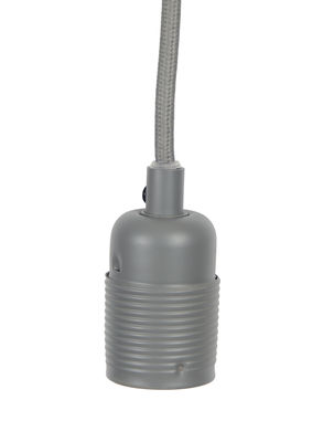 Luminaire - Suspensions - Suspension Frama Kit / Set câble tissu gris & Douille E27 - Frama  - Gris / Câble gris - Métal peint, Tissu
