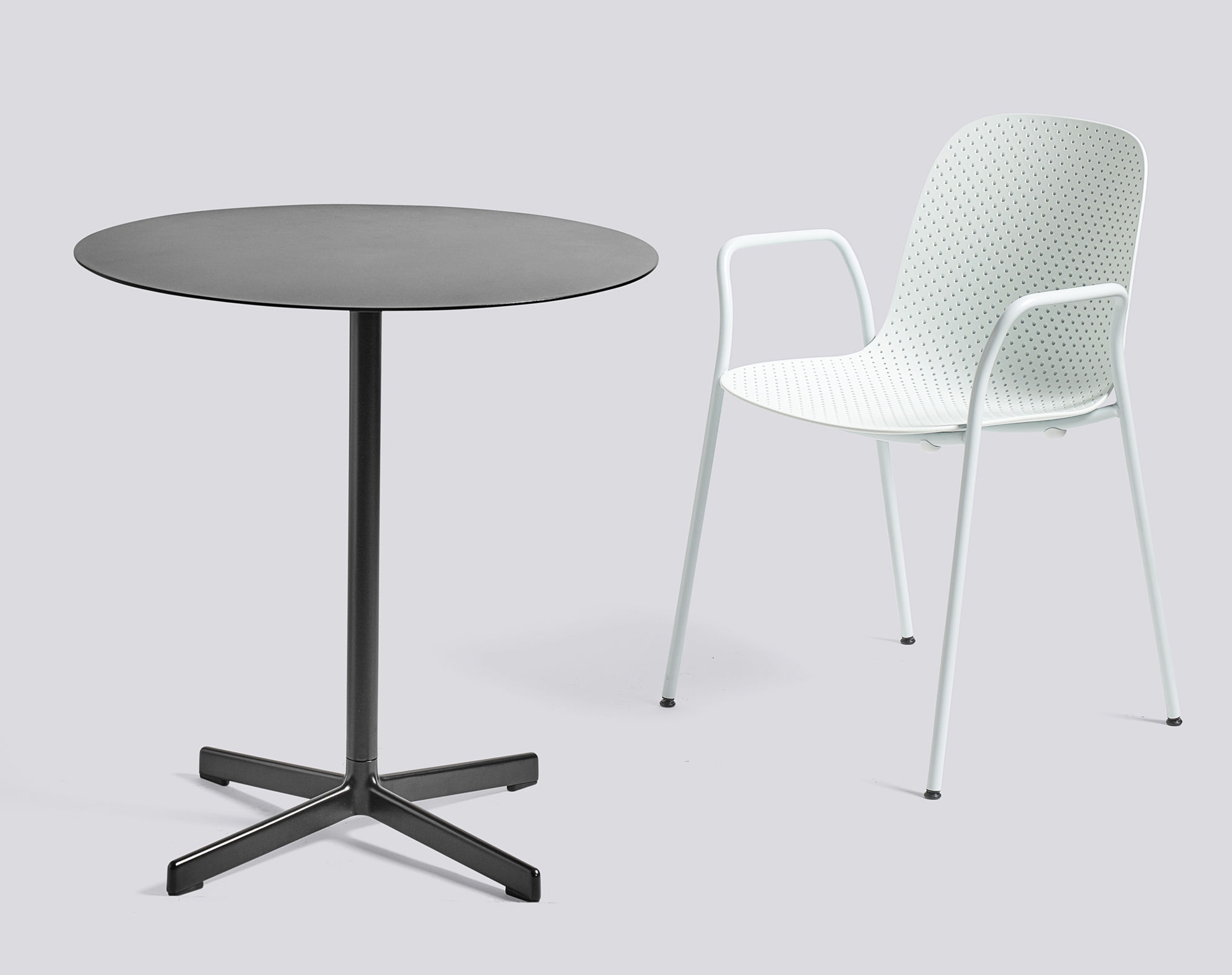 Neu Table Ø 70 cm Charcoal by Hay Made In Design UK