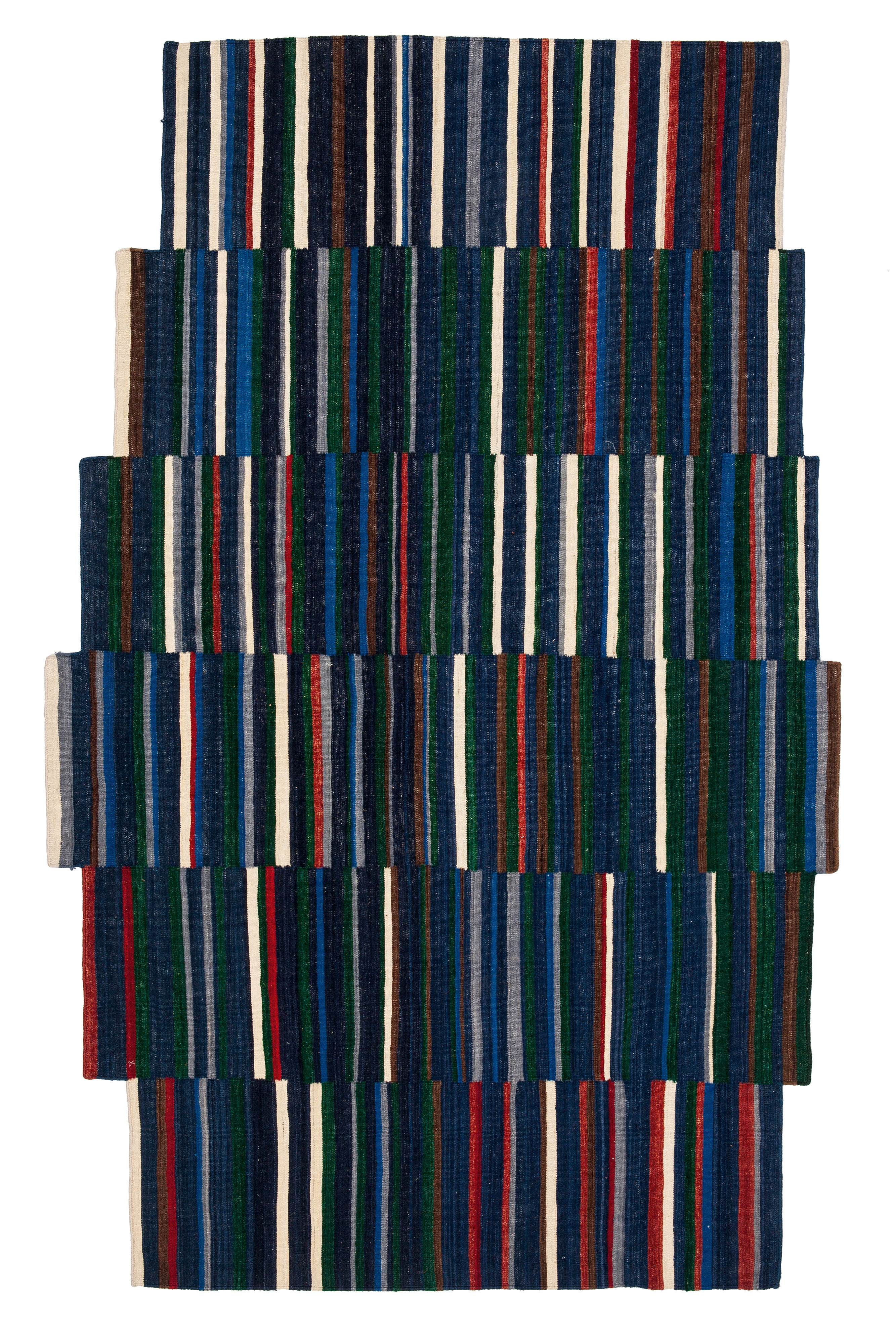 Tapis Lattice 1 / 185 X 300 cm - Nanimarquina bleu/multicolore en tissu