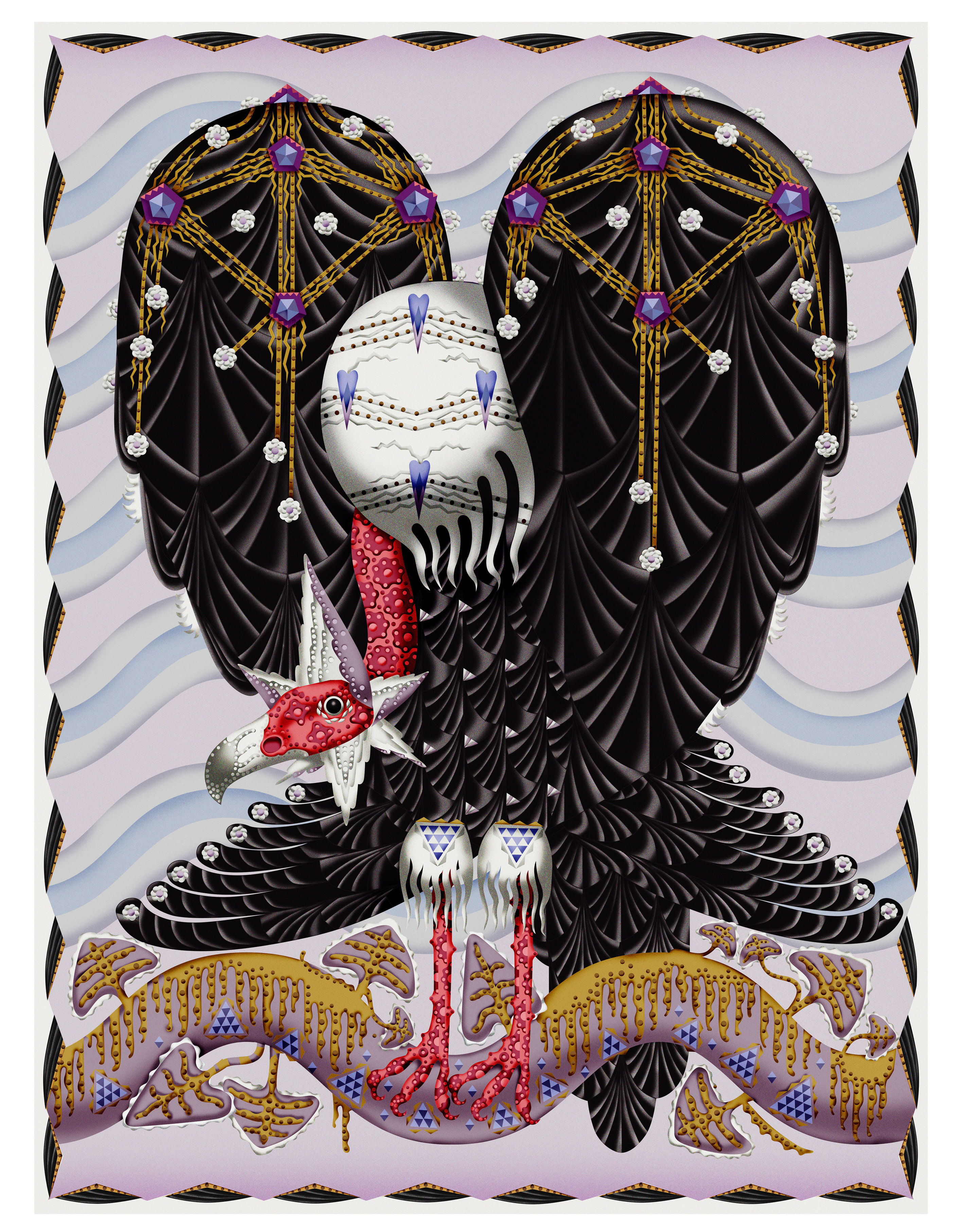 Tapis Vulture / 400 x 300 cm - Moooi Carpets multicolore en tissu