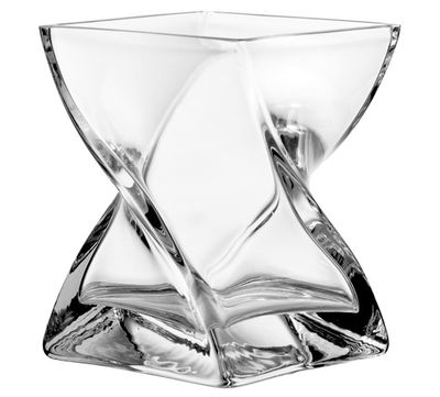Déco - Vases - Photophore Swirl H 17 cm - Leonardo - H 17 cm - Transparent - Verre