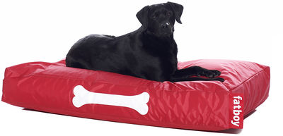 Mobilier - Poufs - Pouf pour chien Doggielounge Large / Nylon - 80 x 120 cm - Fatboy - Rouge - billes EPS, Nylon