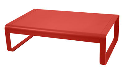 Fermob - Table basse Bellevie en Métal, Aluminium laqué - Couleur Rouge - 103 x 86.8 x 36 cm - Desig