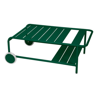Arredamento - Tavolini  - Tavolino Luxembourg - / Con ruote - 105 x 65 cm di Fermob - Cedar Green - Alluminio