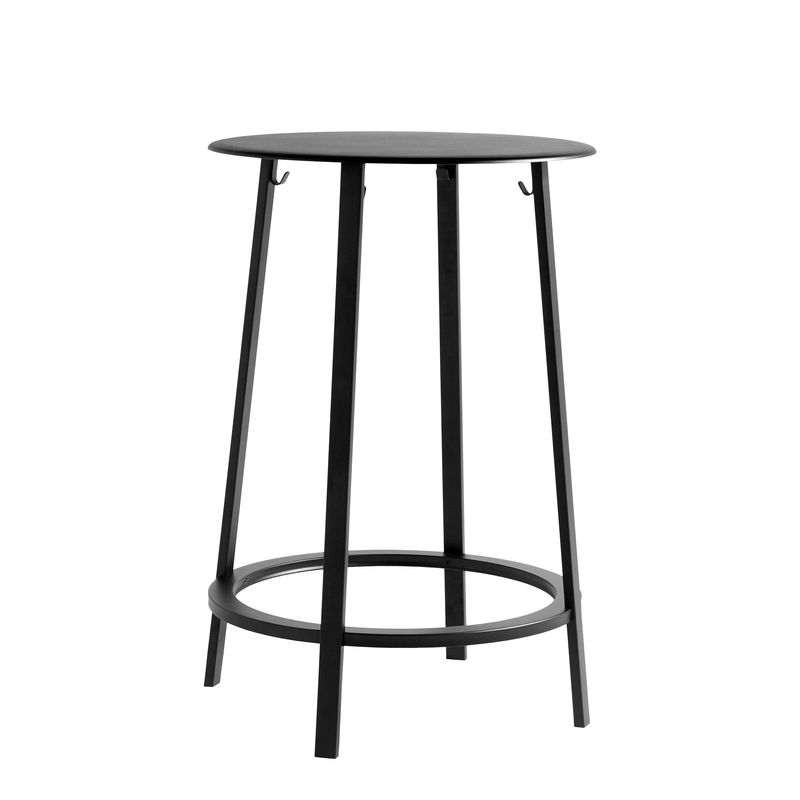 Furniture - High Tables - Revolver High table metal black / Ø 70 x H 105 cm - Metal - Hay - Black - Steel xith epowy paint