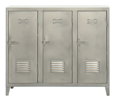 Furniture - Shelves & Storage Furniture - Vestiaire bas Storage by Tolix - Satin steel - Matt varnish raw steel