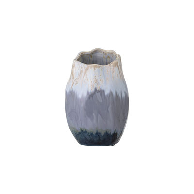 Bloomingville - Vase Vases en Céramique, Grès émaillé - Couleur Bleu - 26.21 x 26.21 x 24 cm - Made 