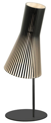 Luminaire - Lampes de table - Lampe de table Secto / H 75 cm - Secto Design - Noir / Structure noire - Lattes de bouleau, Métal