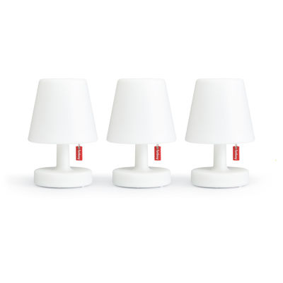 Decoration - Children's Home Accessories - Edison the Mini Wireless lamp - / Set of 3 - Ø 9 x H 15 cm by Fatboy - White - ABS, Polypropylene