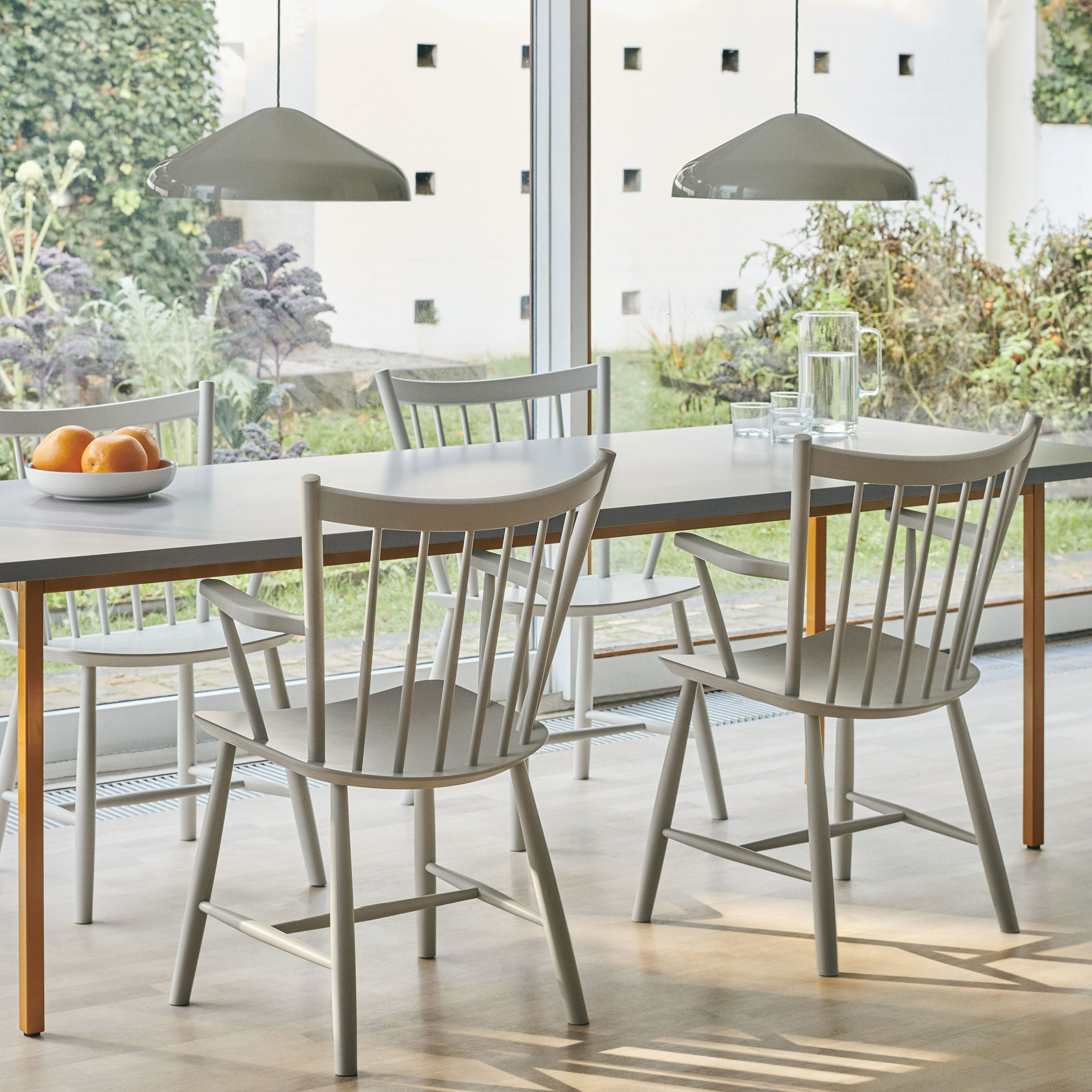 J42 Dining chair natural wood dark oiled oak Reissue of 1933 model Hay