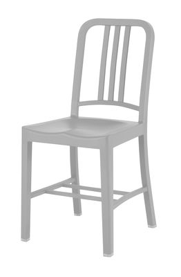 Image of Sedia 111 Navy chair Outdoor di Emeco - Grigio - Materiale plastico