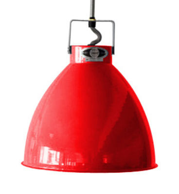 Illuminazione - Lampadari - Sospensione Augustin - Small Ø 16 cm di Jieldé - Rosso brillante / Interno argento - metallo laccato
