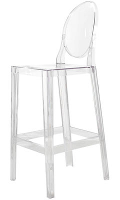 Furniture - Bar Stools - One more Bar chair - H 75cm - Plastic by Kartell - Cristal - Polycarbonate