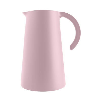Tableware - Water Carafes & Wine Decanters - Rise Insulated jug - / 1L by Eva Solo - Rose quartz - Glass, Plastic