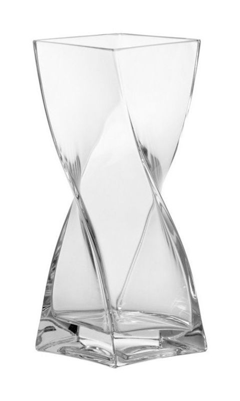 Decoration - Vases - Swirl Vase glass transparent H 25 cm - Leonardo - H 25 cm - Transparent - Glass