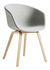 About a chair AAC23 Padded armchair - / Integral fabric & matt varnished oak by Hay