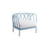 Les Arcs Padded armchair - / Aluminium - Cushion included by Unopiu