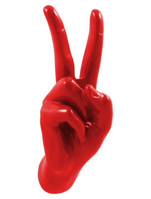 Appendiabiti Hand Job - Peace - Peace di Thelermont Hupton - Rosso - Materiale plastico