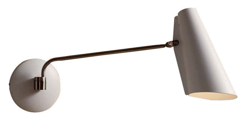 Luminaire - Appliques - Applique avec prise Birdy métal blanc / L 53 cm - Réédition 1952 - Northern  - Blanc / Bras acier - Acier, Aluminium peint
