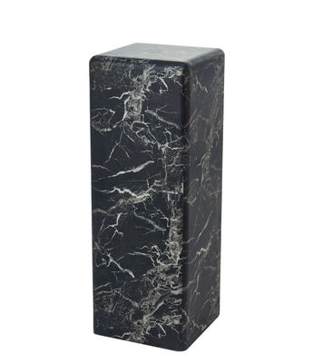 Furniture - Coffee Tables - Marble look Large End table - / H 91 cm – Marble effect by Pols Potten - Black - MDF, Resin