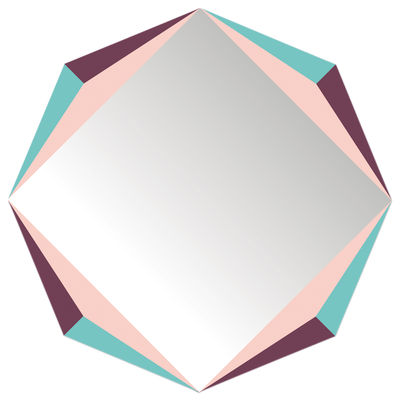 Déco - Miroirs - Miroir autocollant The Octagon / 48 x 48 cm - Domestic - The Octagon / Multicolore - Perspex