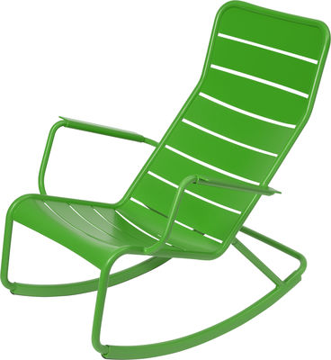 Furniture - Armchairs - Luxembourg Rocking chair by Fermob - Meadow green - Lacquered aluminium