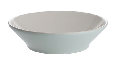 Table et cuisine - Assiettes - Assiette à dessert Tonale / Ø 18,5 cm - Alessi - Vert pâle / Intérieur blanc - Céramique Stoneware