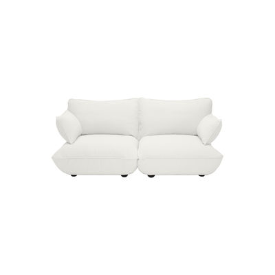 Canapé 3 places Blanc Tissu Moderne Confort Promotion