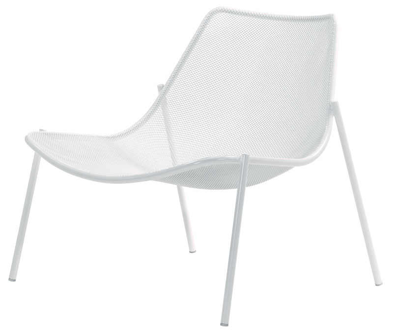 Möbel - Lounge Sessel - Lounge Sessel Round metall weiß - Emu - Weiß - Stahl