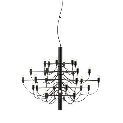 Lighting - Pendant Lighting - 2097 Pendant - / 30 frosted bulbs INCLUDED - Ø 88 cm by Flos - Black - Iron