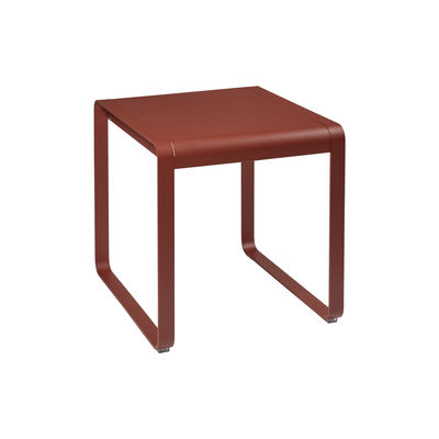 Fermob - Table rectangulaire Bellevie en Métal, Aluminium - Couleur Rouge - 79.9 x 79.9 x 74 cm - De