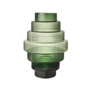 Vase Steps Large / Ø 35 x H 50 cm - Verre soufflé bouche - Pols Potten vert en verre