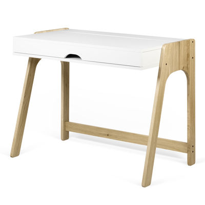 Pop Up Home Willbe Desk White Natural Wood Made In Design Uk