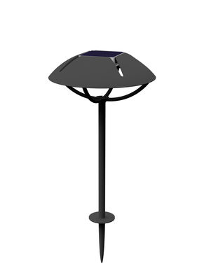 Image of Lampada solare Parabole LED - / Wireless - da piantare di Maiori - Nero - Metallo