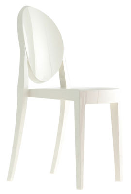Furniture - Chairs - Victoria Ghost Stacking chair - opaque/ Polycarbonate by Kartell - Opaqua white - polycarbonate 2.0