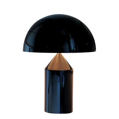 Illuminazione - Lampade da tavolo - Lampada da tavolo Atollo Large di O luce - Nero - alluminio verniciato
