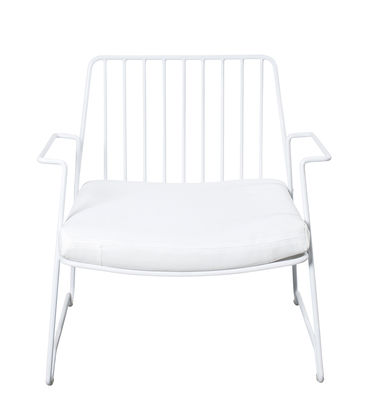 Möbel - Lounge Sessel - Fish & Fish Lounge Sessel / mit Sitzkissen - Serax - Weiß - lackiertes Aluminium, Polyurethan-Schaum, synthetisches Gewebe